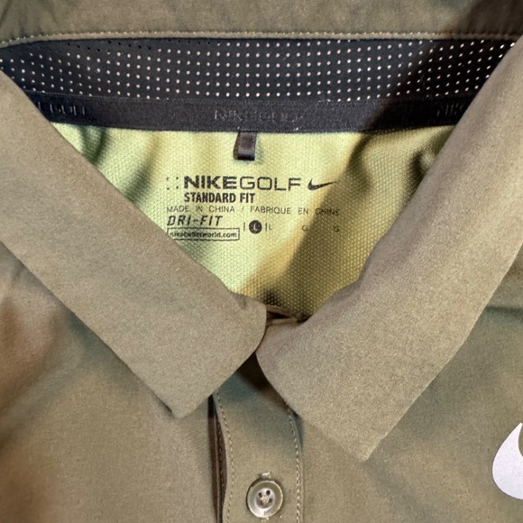 Nike Golf Crosswater Dri-Fit Polo Green Olive - Picture 3 of 4